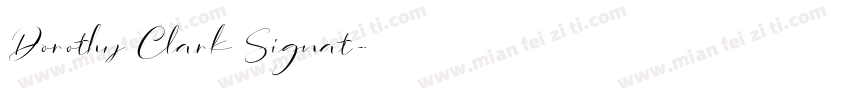 Dorothy Clark Signat字体转换